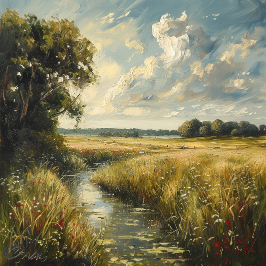 John Constable style landscape digital painting